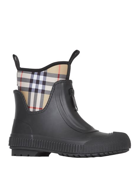 burberry flinton check rain booties|Burberry Women's Flinton Rain Boots Shoes .